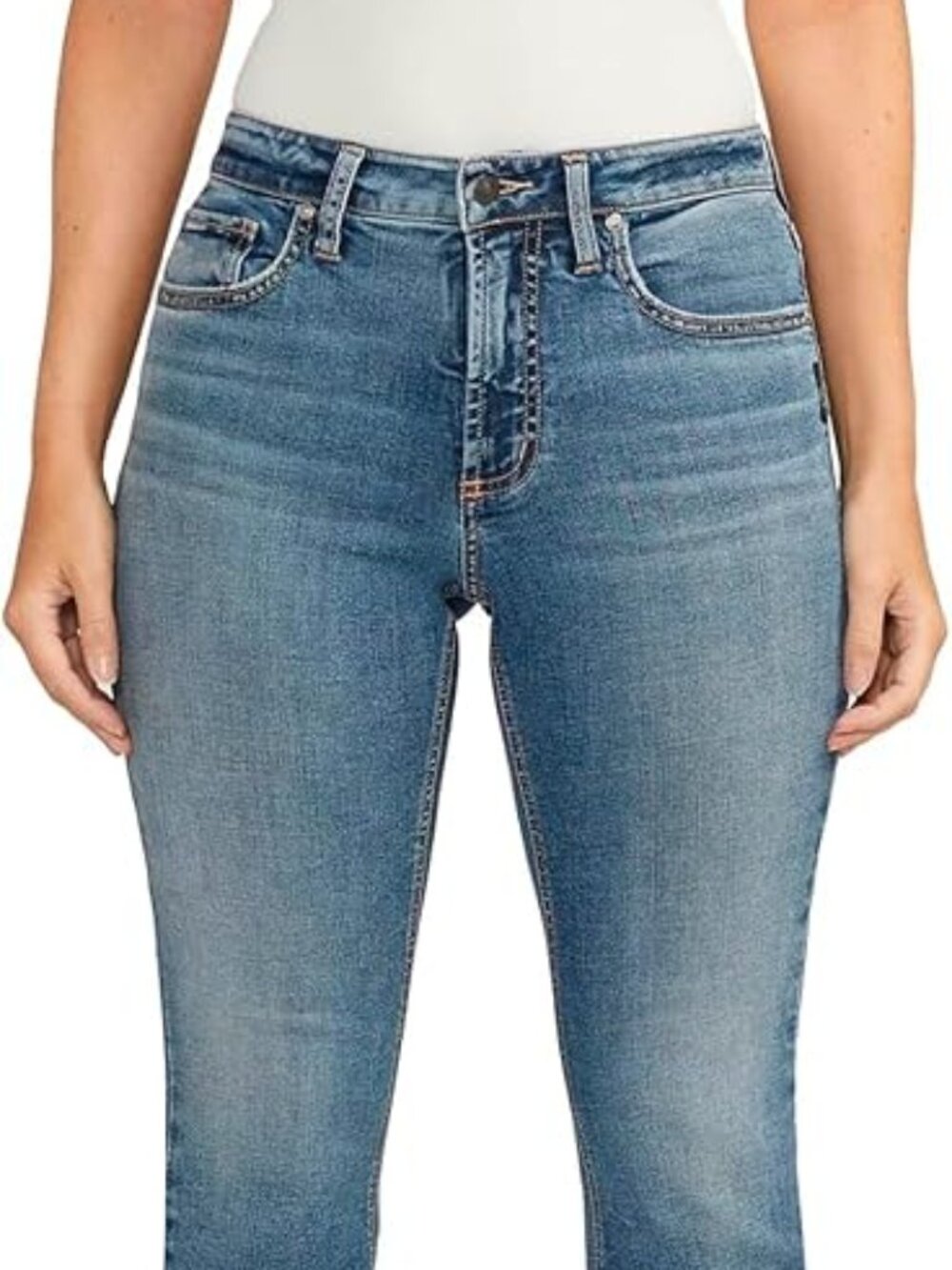 🥺🥺MOST WANTED ANKLE STRAIGHT SILVER JEANS 26 X 27